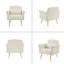 Fauteuil en velours avec pieds en métal-109340773