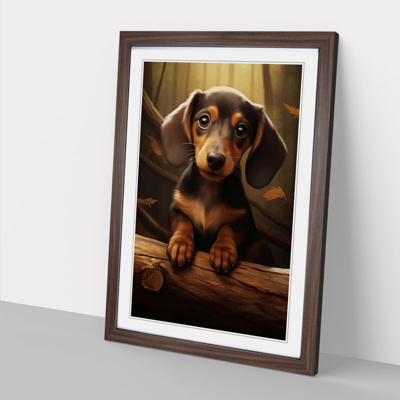 Single Picture Frame Wall Art, 46cm H x 34cm W, Walnut Framed