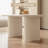 Abishan 55" Modern Rectangle Cream White Dining Table for 6 People-201815937