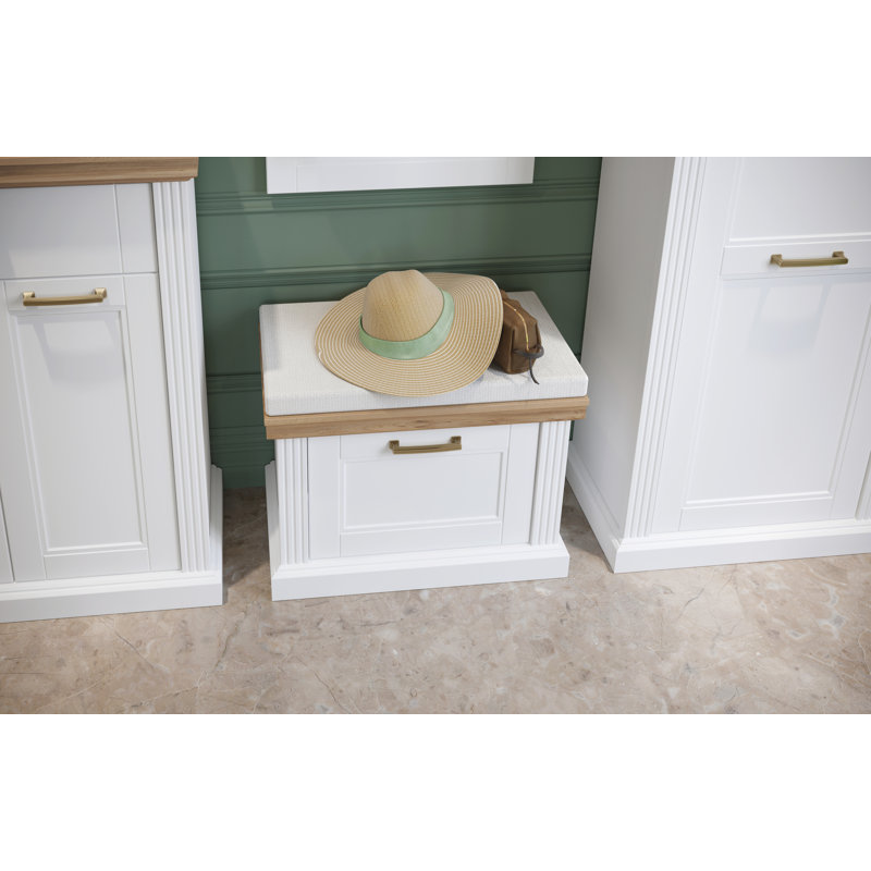Tara Storage Bench White, White
