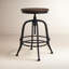 Swivel Solid Wood Adjustable Height Stool-422815556