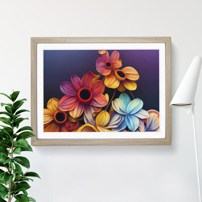 Stimulating Modern Flowers - Framed Print