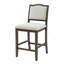 Ensemble de 2 tabourets de bar à hauteur de comptoir - paquet de 2 tabourets de bar rustiques avec structure en bois d'hévéa, dossier ergonomique, polyvalent pour îlot de cuisine, salle à manger, brun