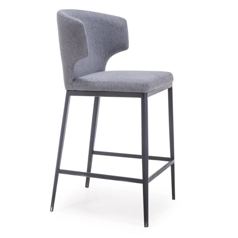 Tabouret de comptoir Percy, Ardoise