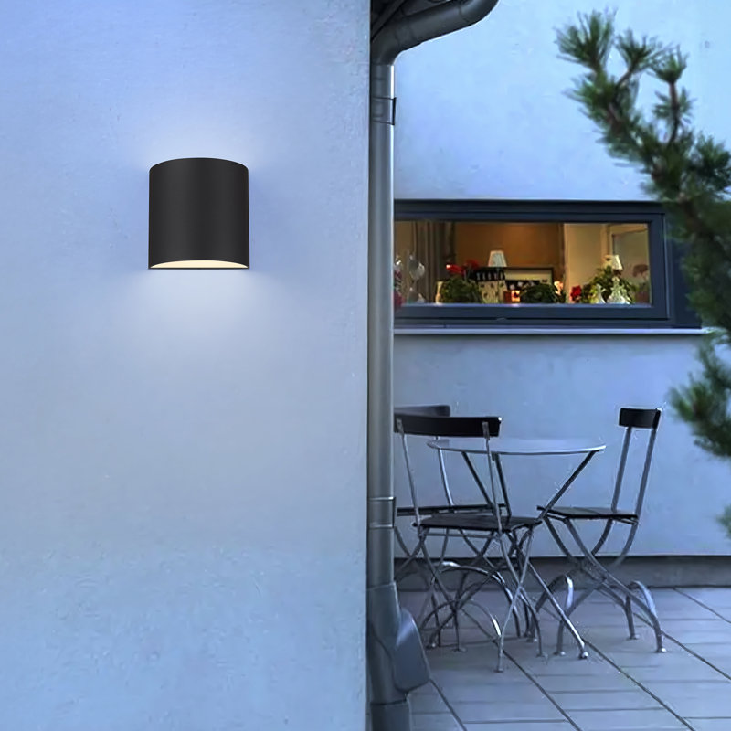 Veil LED Wall Sconce with Up & Down Lighting, 3-CCT Selectable, Dimmable, Wet Rated, ADA Compliant, Black