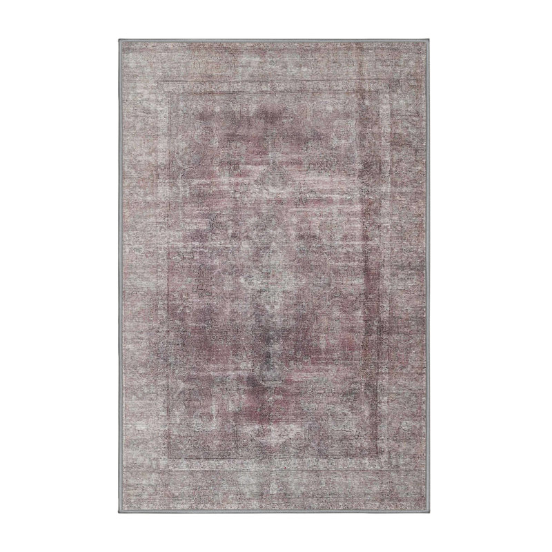 Tapis oriental mauve / gris Titan, Rectangle 5 pi x 8 pi