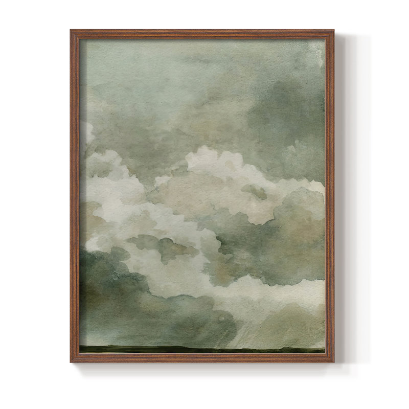 «Coming Rain II», reproduction encadrée - bois massif, H 20 po x l 16 po, Brun