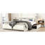Lit moderne grand avec tête de lit tapissier, 4 tiroirs, station de charge et DEL, similicuir beige, fonction en cuir avec cadre en bois, lumières colorées, pas de sommier tapissier-728999739-720932515