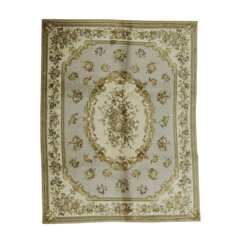 Savonnerie Wool Oriental Area Rug