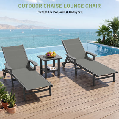 HDPE Reclining Chaise Lounge chair