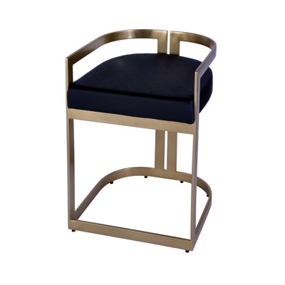 Adammichael Faux Leather 23" Dining Stool