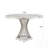 Round Faux Marble Dining Table, Modern High Gloss Kitchen Table with Stainless Steel Base for Elegant Meals