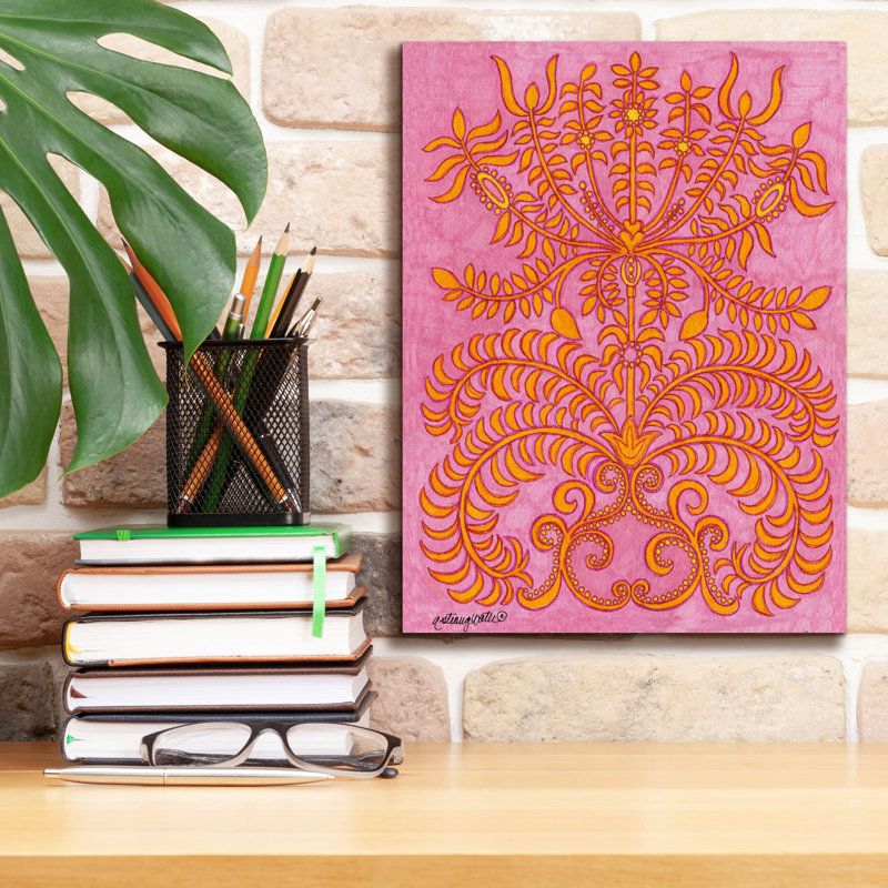 Art mural sur toile Charlton Home® «Delhi Tile Stage I» par Andrea Strongwater, H 16 po x l 12 po x P 0,75 po