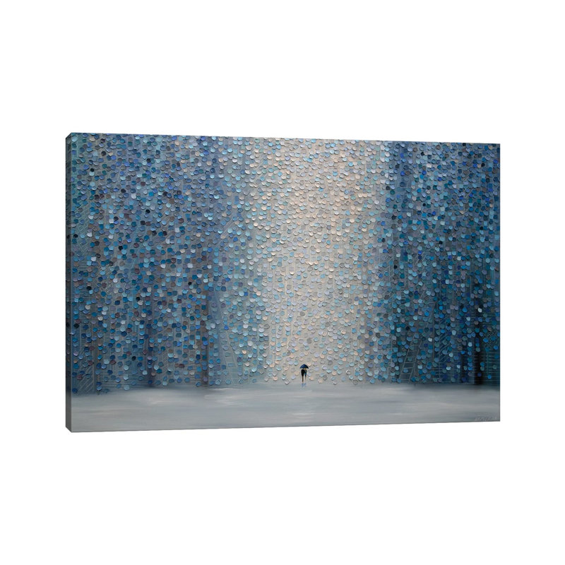 Rainfall by Ekaterina Ermilkina - Painting on Canvas, Wrapped Canvas, 30.48 cm H x 45.72 cm W