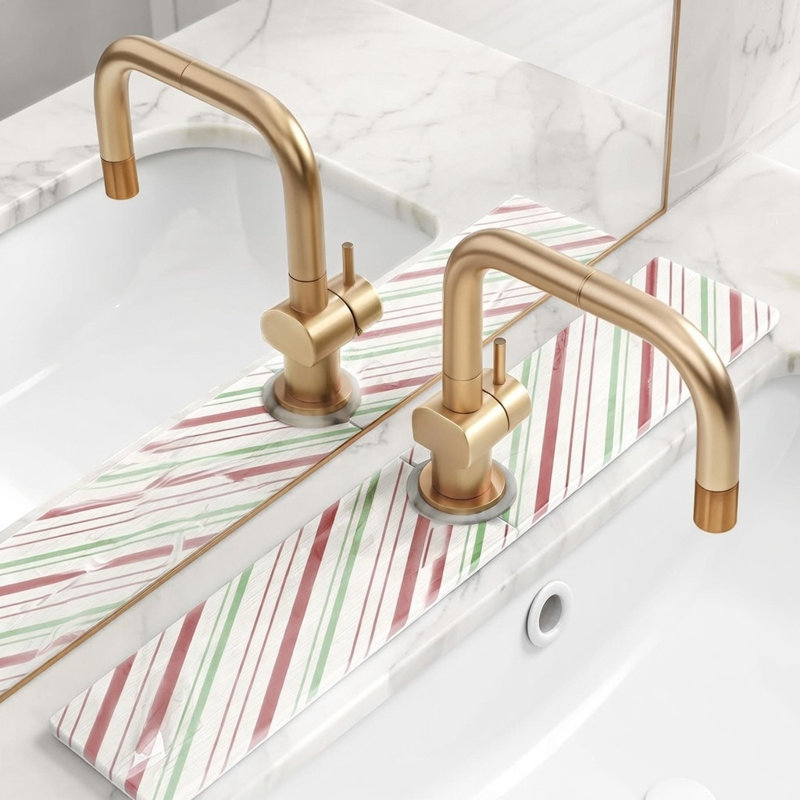 Tapis de robinet en diatomite absorbant 23,6 po - Évier anti-éclaboussures à séchage rapide pour cuisine et salle de bain