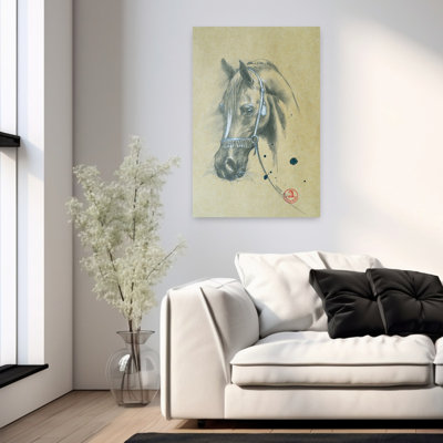 Art mural majestueux, cheval traditionnel élégant
