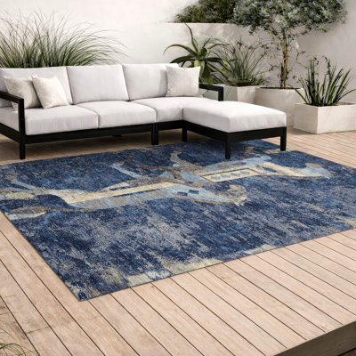 Tapis Chantille ACN3109 à motif animal, lavable à la machine, intérieur/extérieur