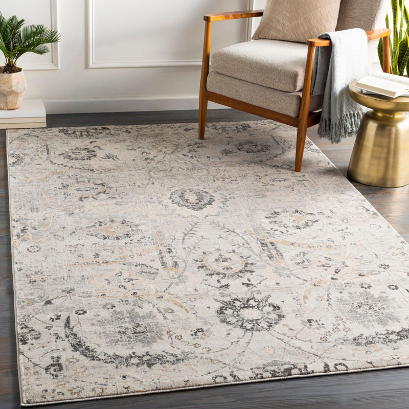 Blannie Floral Machine Tufted Area Rug, Rectangle 127 x 170 cm