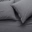 Ensemble de draps 4 pièces, 100% jersey de coton, comprend draps super doux, plats et ajustés, taie d'oreiller, grand, gris foncé-122593961-122593960