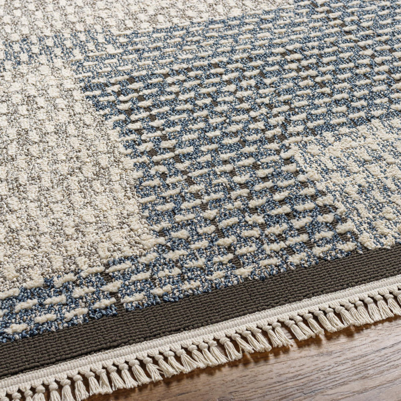 Tapis bleu Diego et blanc Diego, Rectangle 8 pi x 10 pi