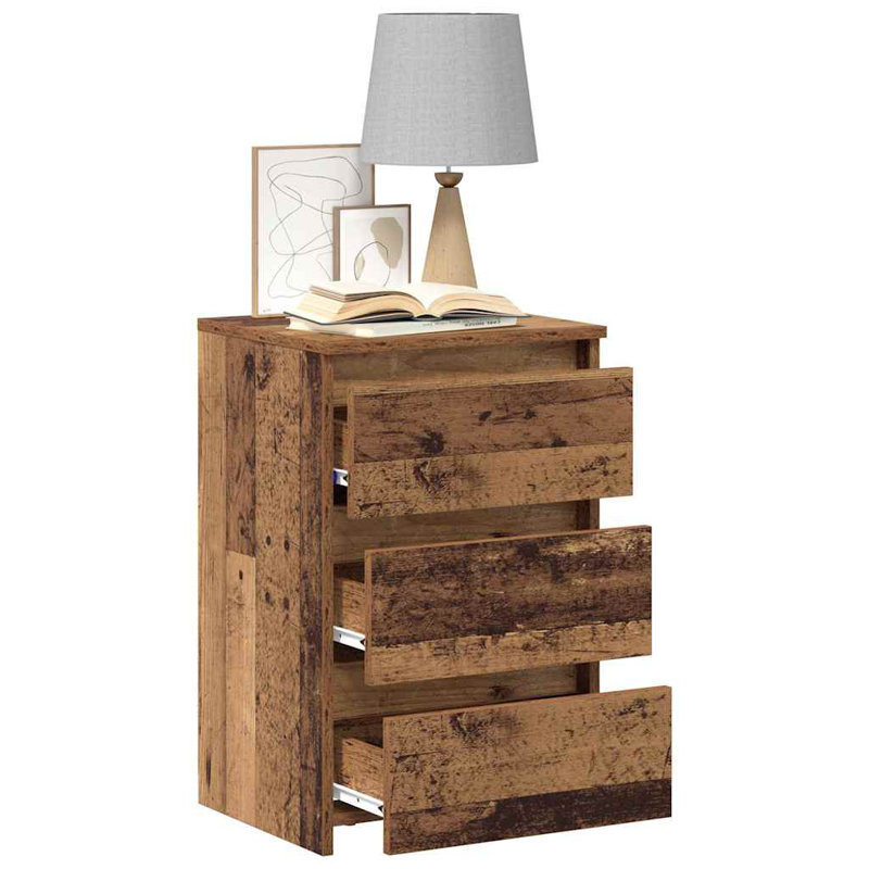 Cowlic Bed Cabinet 40x35x62.5 cm Engineered Wood, Artisan Oak, 2