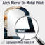 Liquide encre spirale IV - abstrait spirales murales asymétriques, miroir arqué doré-802600024