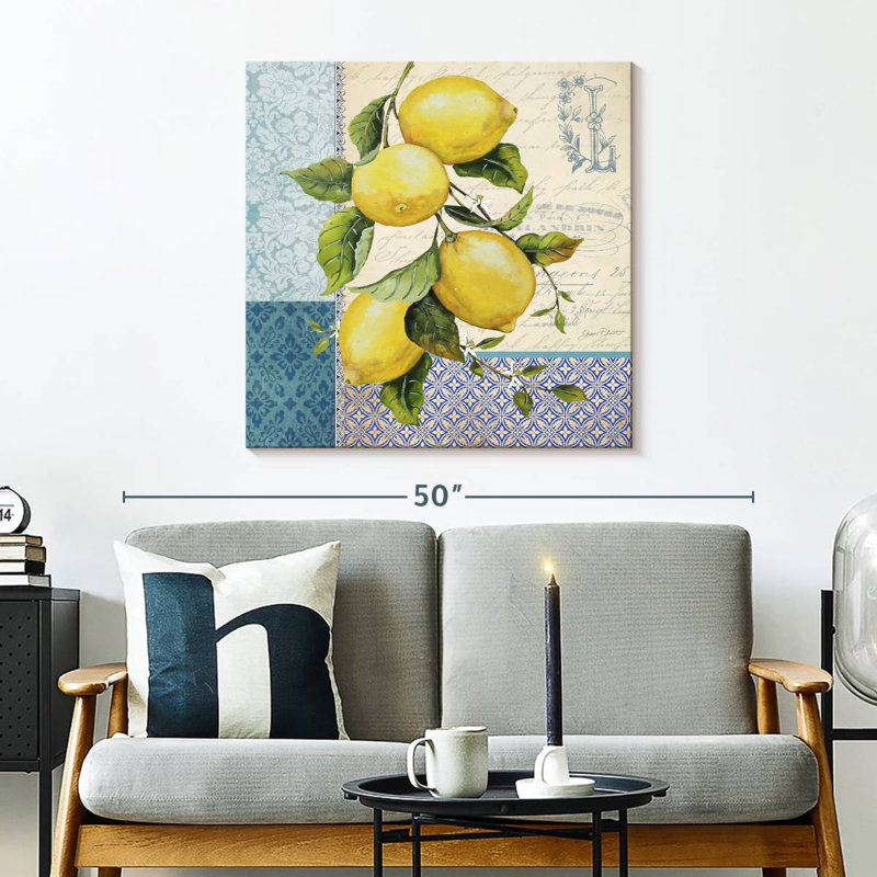 Patchwork Lemons I, 30" H x 30" W