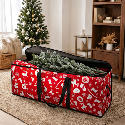 Christmas Tree Storage Bag Zippered Bag Durables and Waterproof Material with Handle Dustproofs and Moistures-proof Christmas Decor Gifts