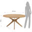 Oak Round Solid Wood Base Dining Table