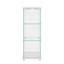 Vitrine moderne en verre avec lumières DEL, tablettes en verre trempé à 3 niveaux, conception à assemblage rapide-126560674