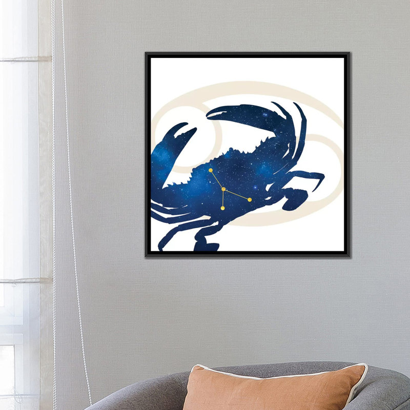 Étoiles du cancer, impression sur toile tendue, H 26 po x l 26 po x P 1,5 po, Toile tendue, Pas de tapis