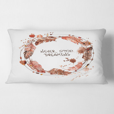 Impression et housse de coussin rectangulaire Impression de plumes d'oiseaux
