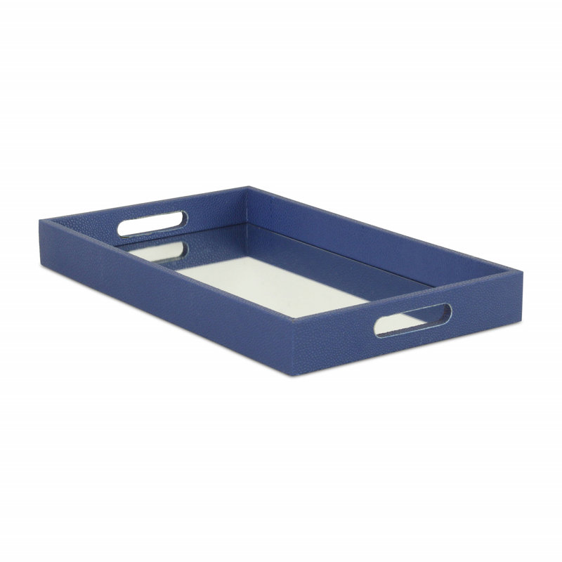 Aimable Tray, Navy Blue, 2" x 15.75" x 9.5"