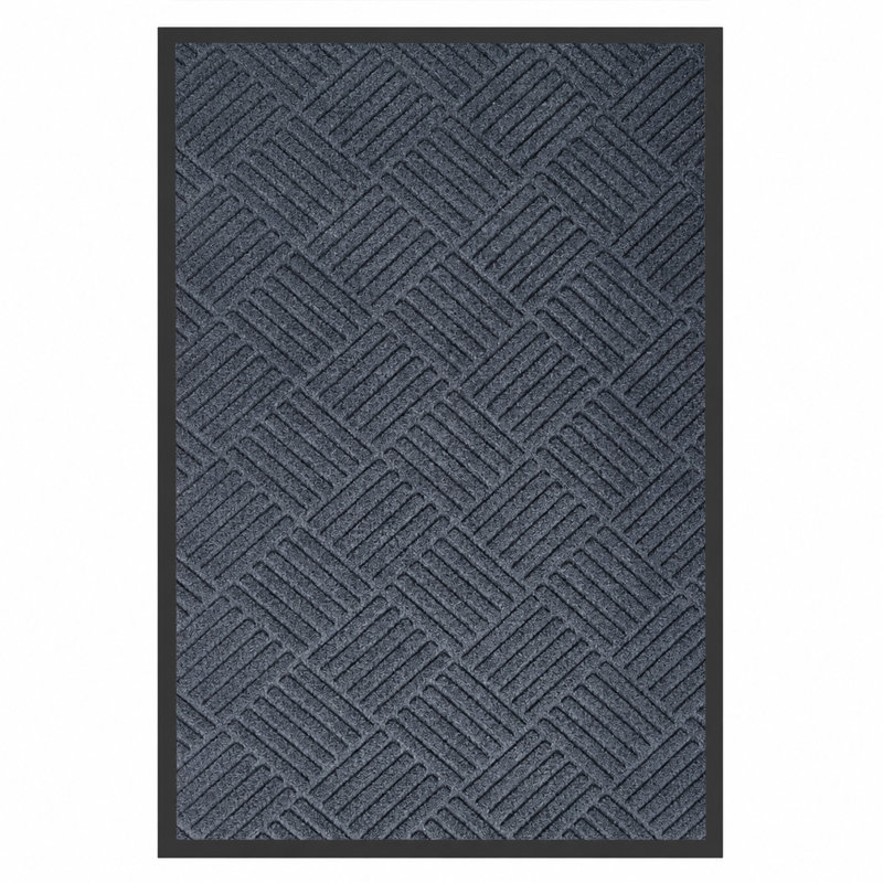 Paillasson antidérapant pour entrée, Gris anthracite, L 23 po x L 35 po