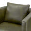 Fauteuil d'appoint pivotant à fonction demi-tonneau - Revêtement en similicuir vert-226727449
