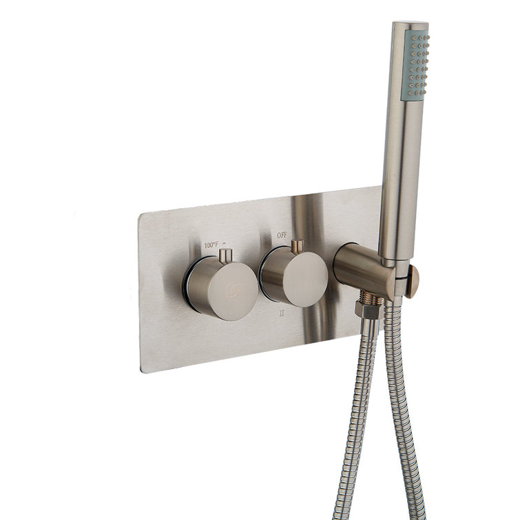 Dax Round Concealed Valve Thermostatic Mixer With 2 / 3 Function Diverter