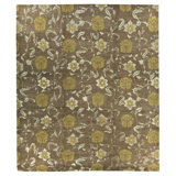 Kuna Hand Woven Silk and Wool Floral Area Rug