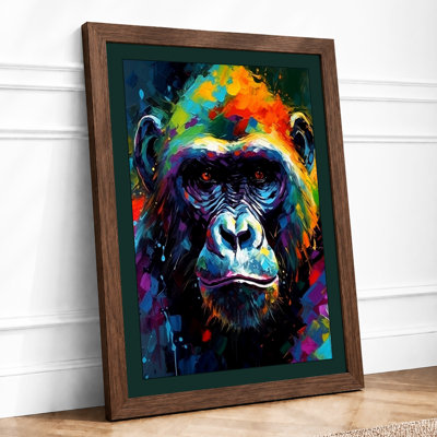 Contemplative Primate Modern 1 Piece Single Picture Frame Wall Art