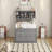 Full Wood Daybed Frame, 2 Cabinets, Shelves, 4 Drawers-1930452063
