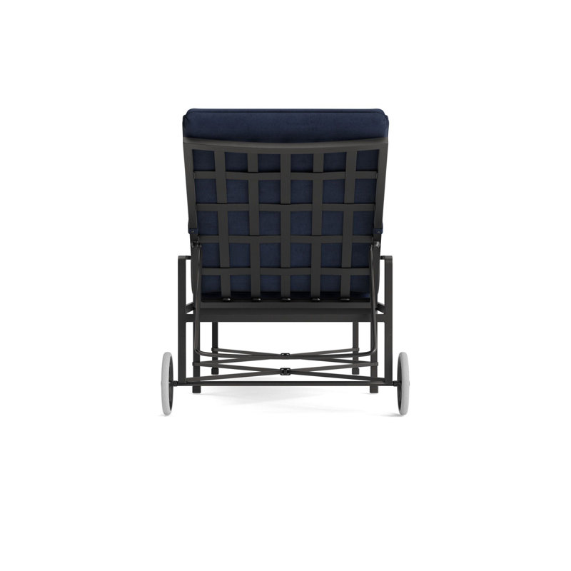Venetian Outdoor Chaise Lounge, Fusion Neptune, Textured Pewter