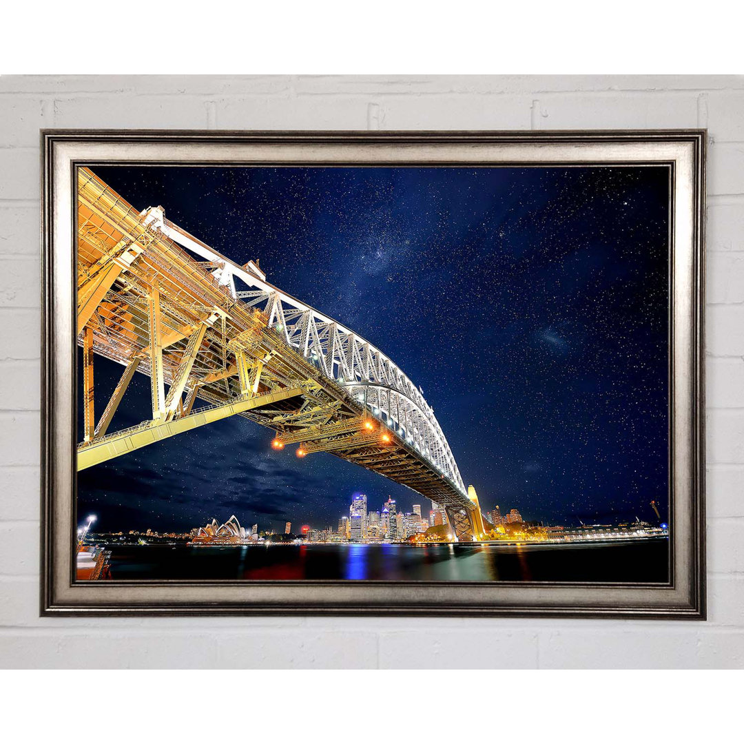 Sydney Bridge Nights - Einzelne Bilderrahmen Kunstdrucke