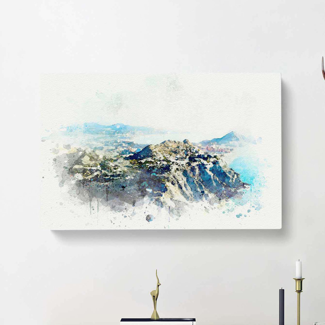 Cabo San Lucas Skyline in Mexico in Abstract - Wrapped Canvas