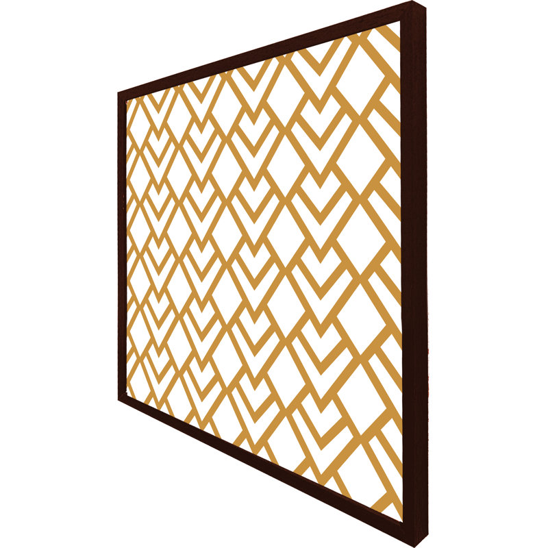 Aneta Geometric Scales 1 Piece Single Picture Frame Wall Art, 76cm H x 76cm W x 4cm D, Brown Framed