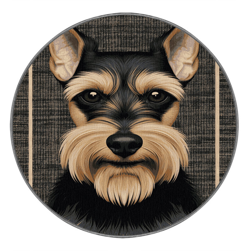 Tapis lavable pour chiens Affenpinscher, Carré 5 pi