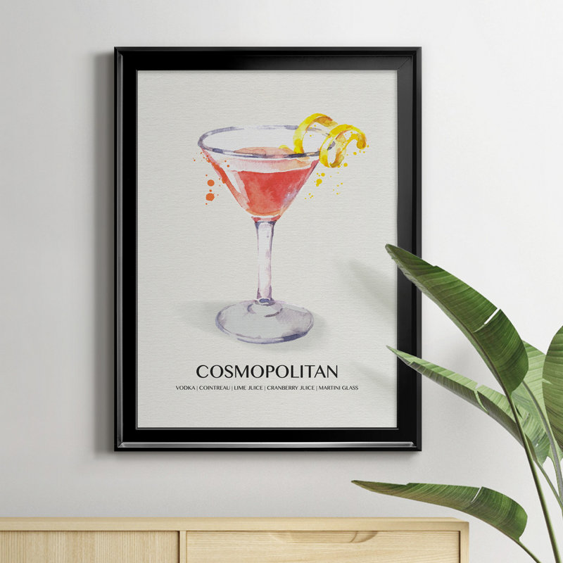 Cosmopolitan, reproduction encadrée de qualité supérieure - prête à être accrochée, Noir, H 22,5 po x l 30,5 po x P 1,5 po