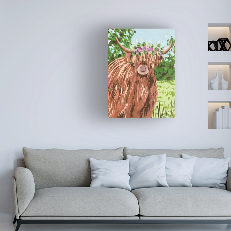 Bolognaise «Happy Moo I» par Melissa Wang sur, H 32 po x l 24 po