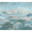 Adhésif mural bleu Mirage