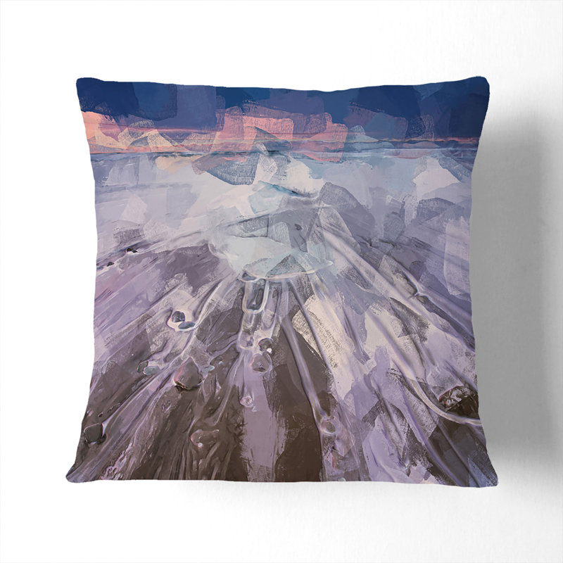 Abstract Square Throw Cushion, 55 x 55 cm, White