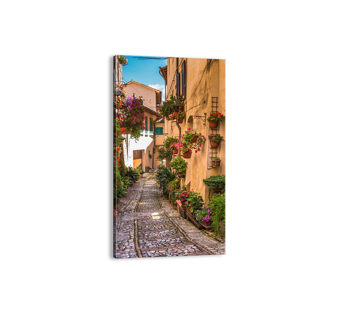 Leinwandbild - Fotografie "Italienische Gasse"