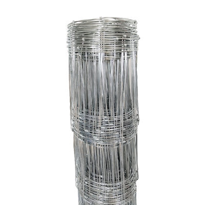 4ft x 164ft Silver Galvanized Field Fence 14Ga Steel Wire Farm Fence for Cattle Horses Sheep Deer Goat Protection 1 Piece